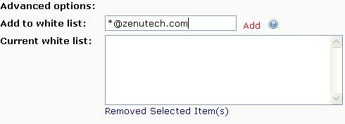 Whitelisting a Domain Whitelisting a Domain
